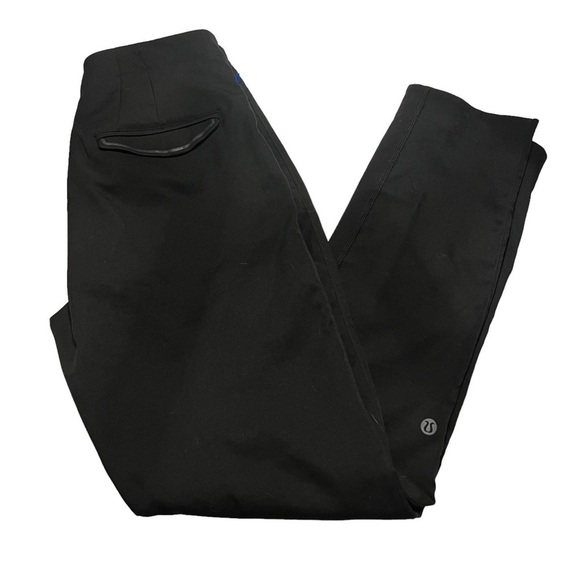 lululemon athletica Pants - LULULEMON Flap Pocket Capri/Dress Pants in Black w/ Gray Trim Size 2